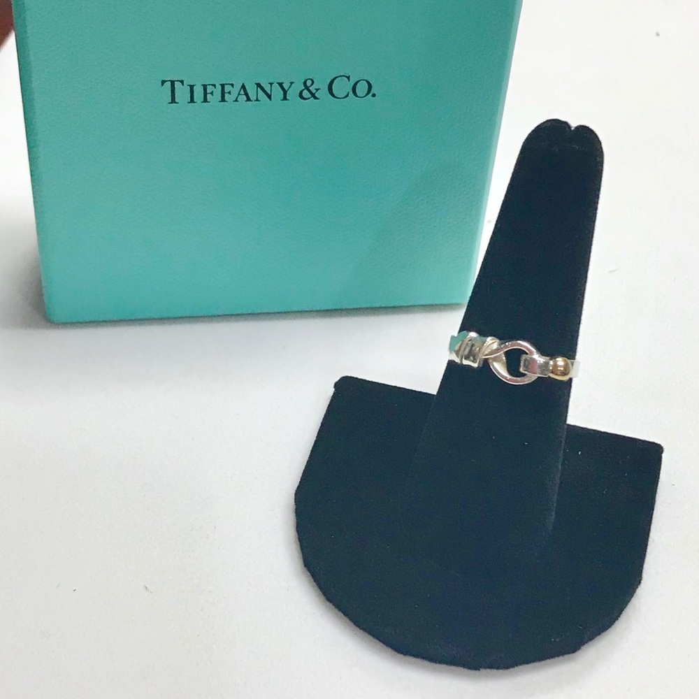 Tiffany & Co vintage 18k/925 hook ring